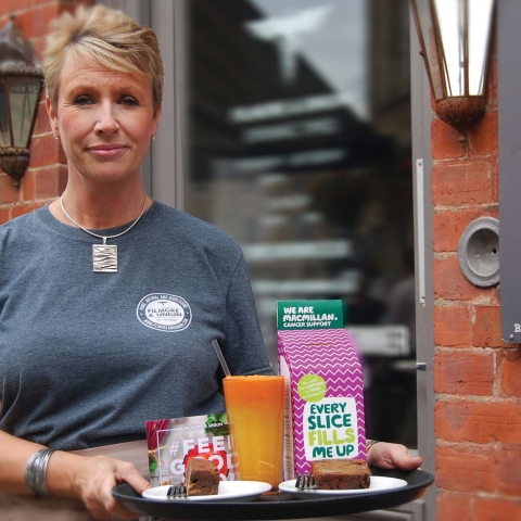 Debbie Avery, from Filmore & Union, gears up for the Macmillan World’s Biggest Coffee Morning