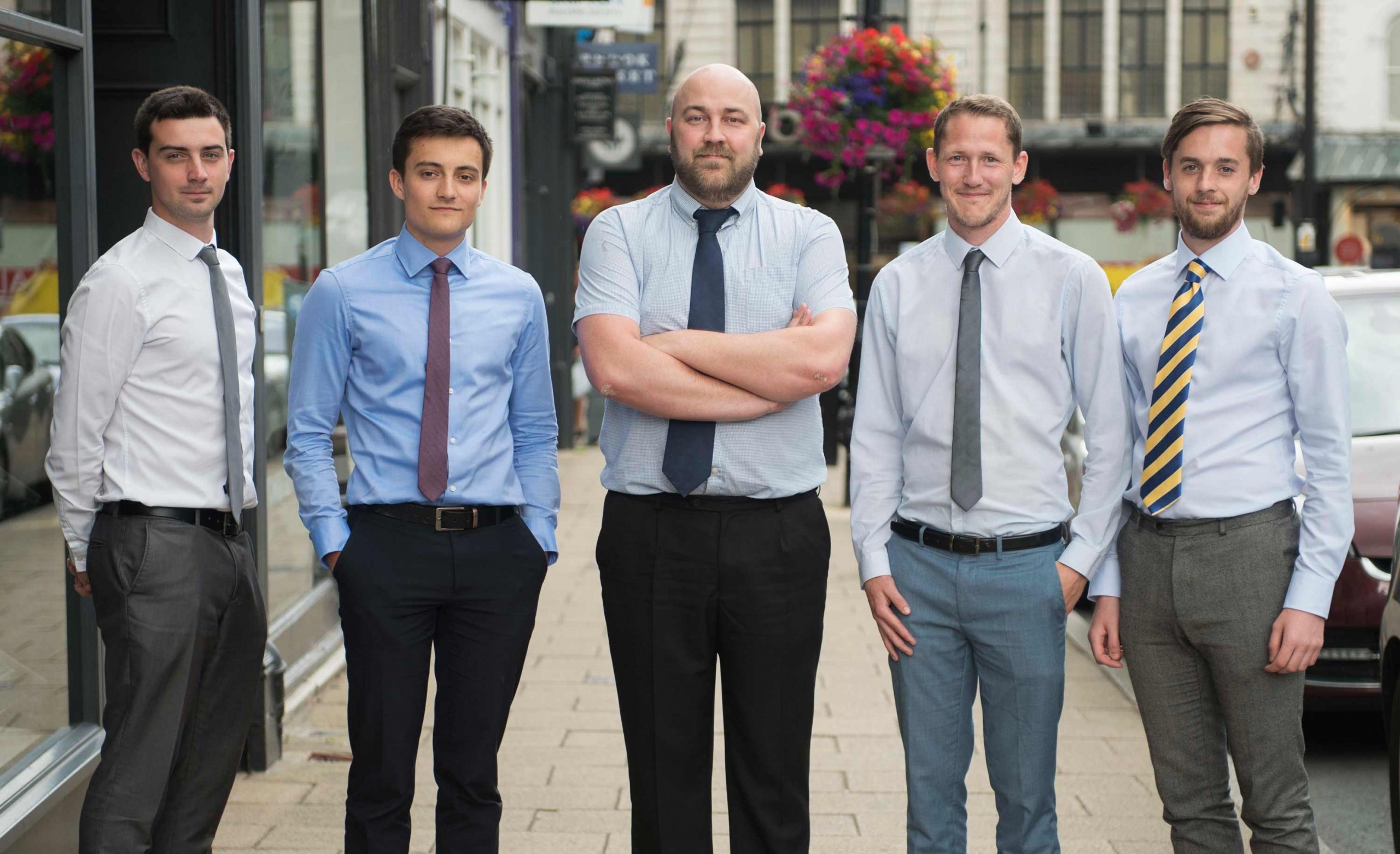 L-R Tom Rhodes, Matthew Hall, Stuart Abbott, Stephen Trueman and Tom Lowry