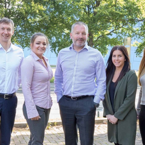 Fuelling growth with top talent: Synergy Automotive MD, Paul Parkinson (centre) with new team members