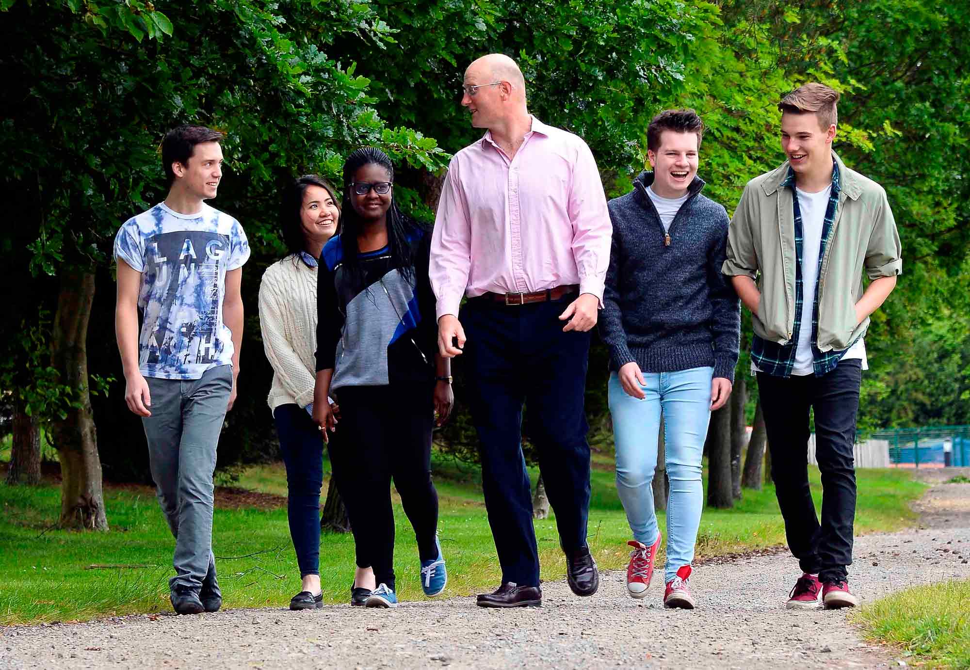 Award Nomination! Ashville College housemaster Gilmour Coad with members of the school’s boarding community