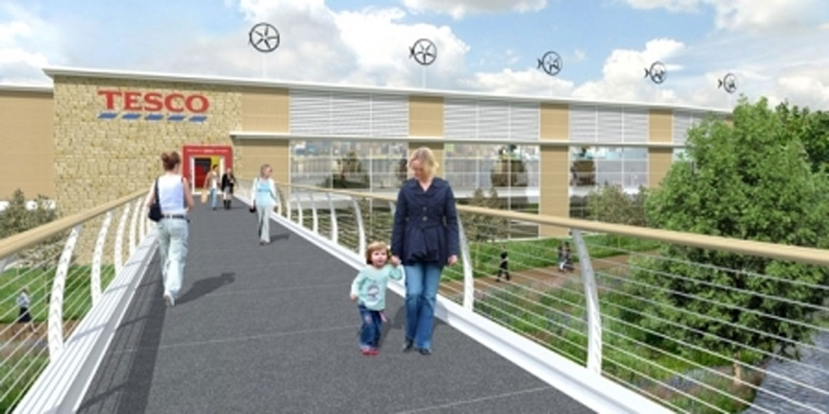 Artistic impression of proposed new Tesco for Harrogate