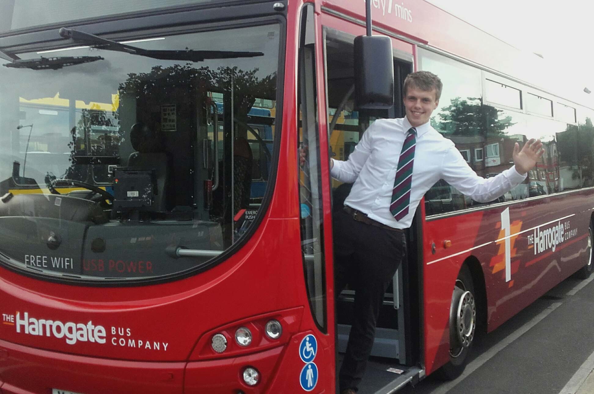 WELCOME ON BOARD … graduate trainee Andy Turnbull begins his journey with Transdev