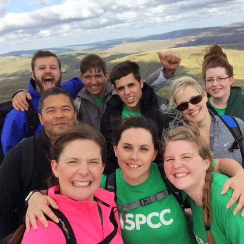 group of Aldwark Manor Golf and Spa Hotel’s most intrepid staff took on the Yorkshire Three Peaks to raise money for the NSPCC