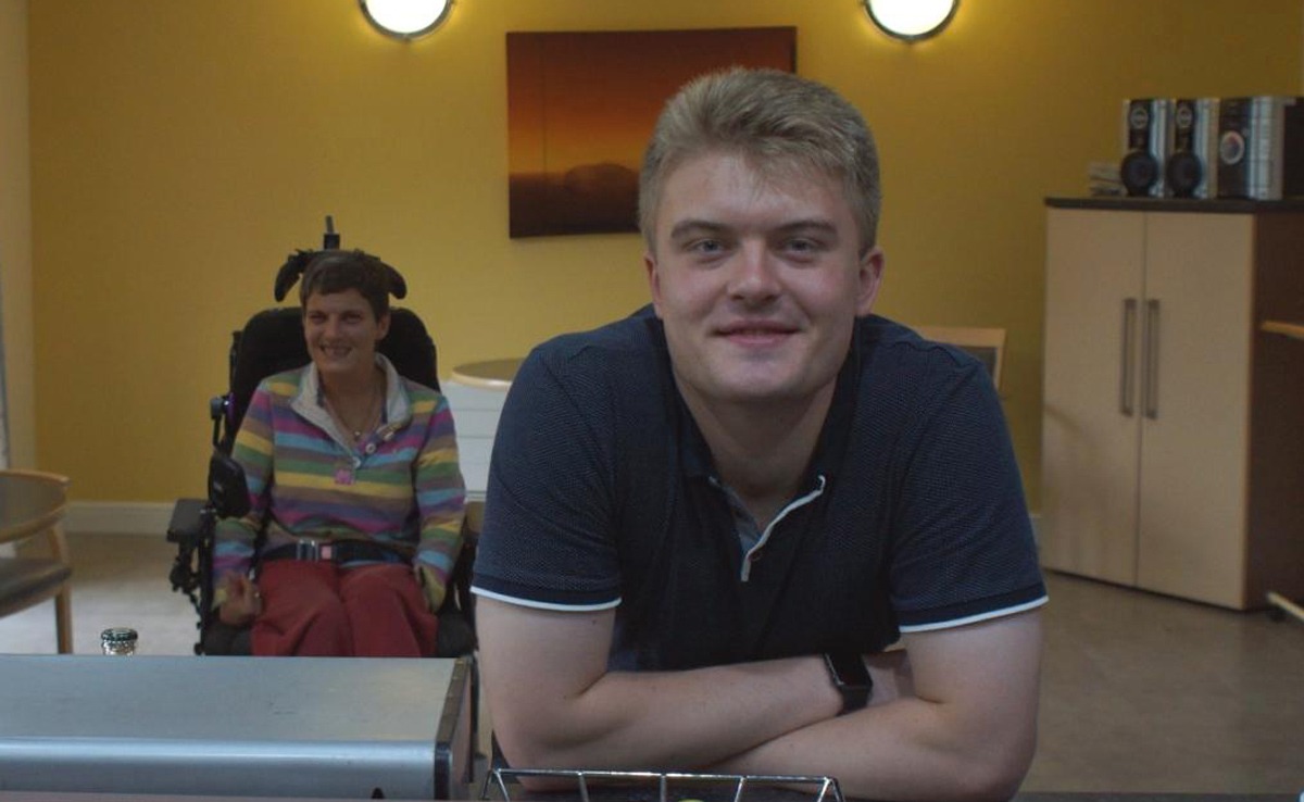 Search Is On For James’ Replacement! How May I help? Disability Action Yorkshire care assistant – and former apprentice – with Disability Action Yorkshire customer Eliza Bennett