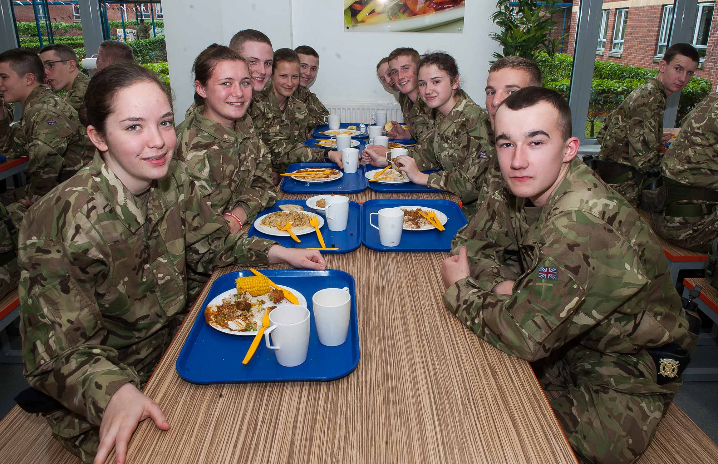 Harrogate Junior Soldiers enjoying the Big Curry