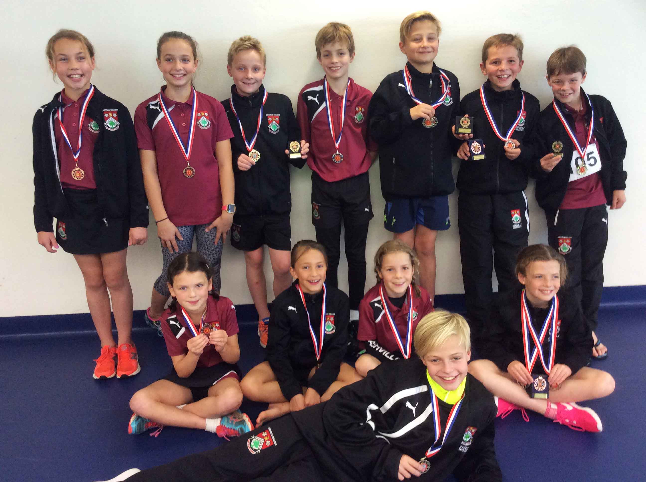 Sporting Stars! The Biathlon winners from Ashville show off their medals and awards