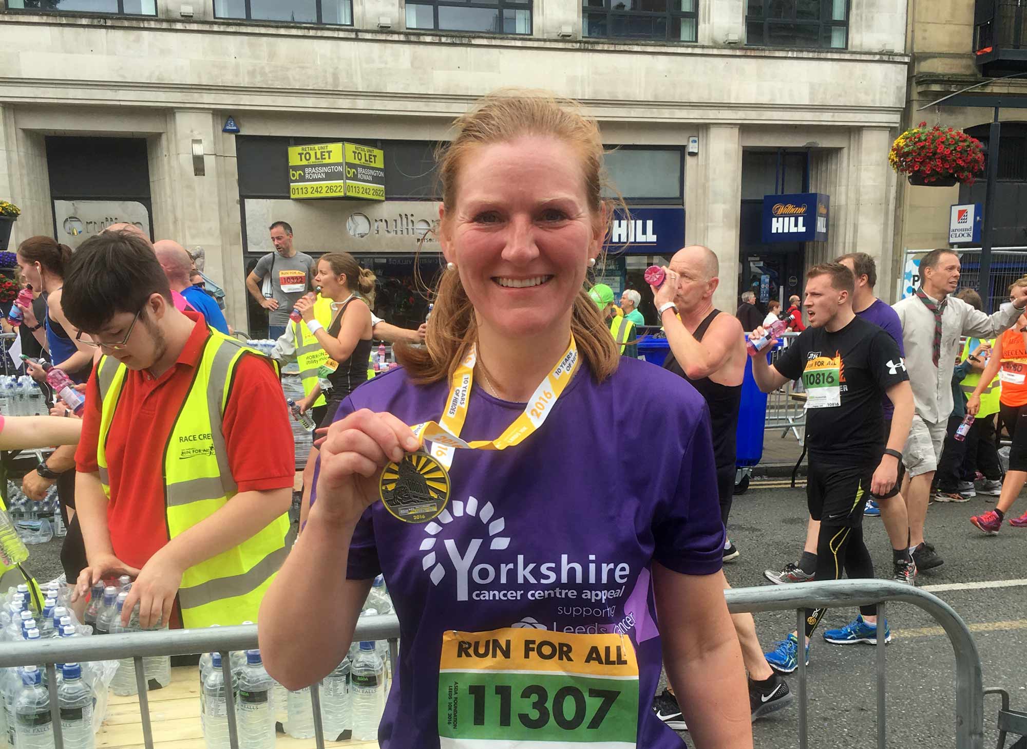 Samantha Harrison, from Continued Care, has raised more than £1,000 for charity by completing the Yorkshire Marathon