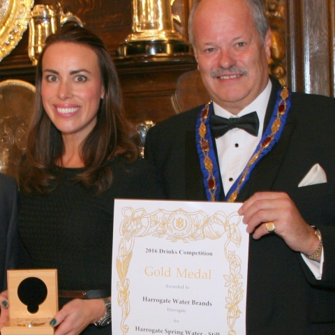 Nicky Cain with BBI president Ed Binsted