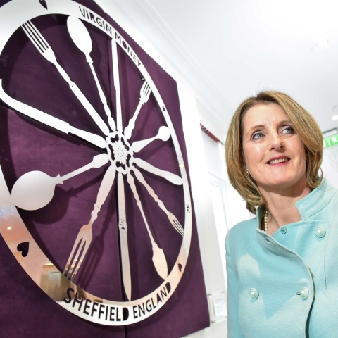 Artist Anita Bowerman is delighted to see her latest work take pride of place in Virgin’s new state-of-the-art banking lounge
