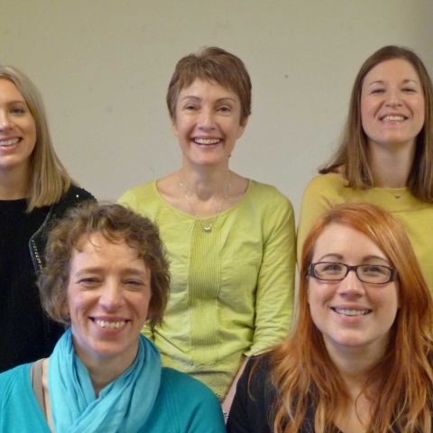Back (Left to right) – CReate caseworker Hettie Flynn (Harrogate), CReate Team Leader Jenny Sengel, CReate caseworker Rachel Blackwell (Craven). Front: Bradford CReate caseworkers Liz Liepins and Hannah Crabtree