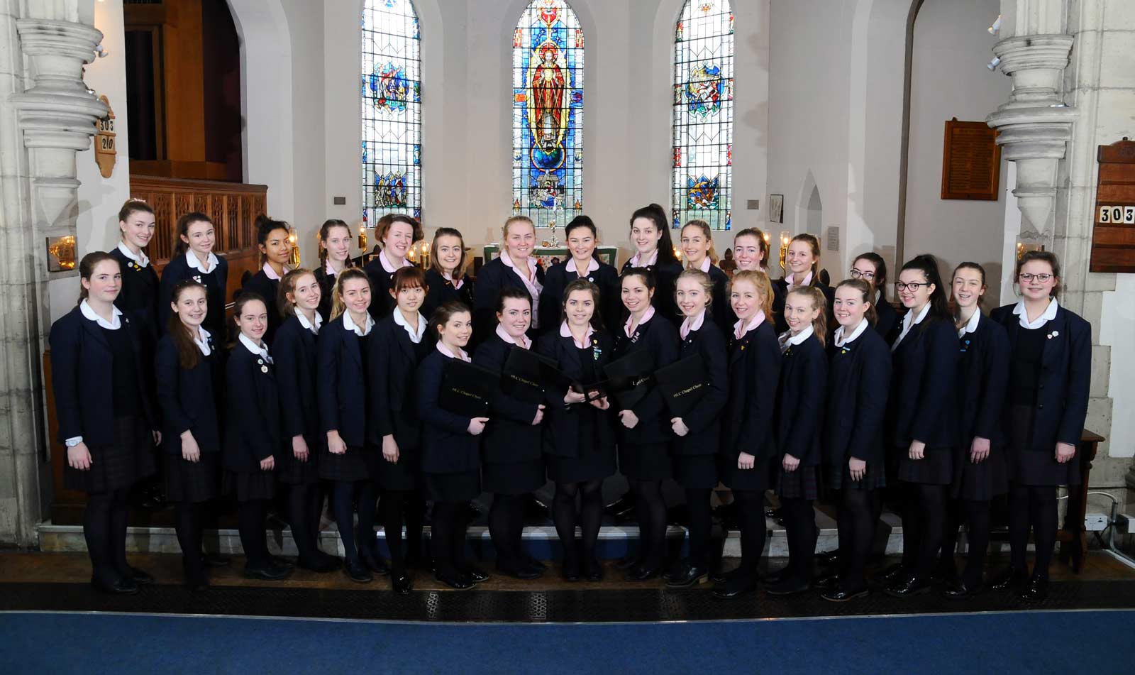 Harrogate Ladies’ College Chapel Choir in the school Chapel