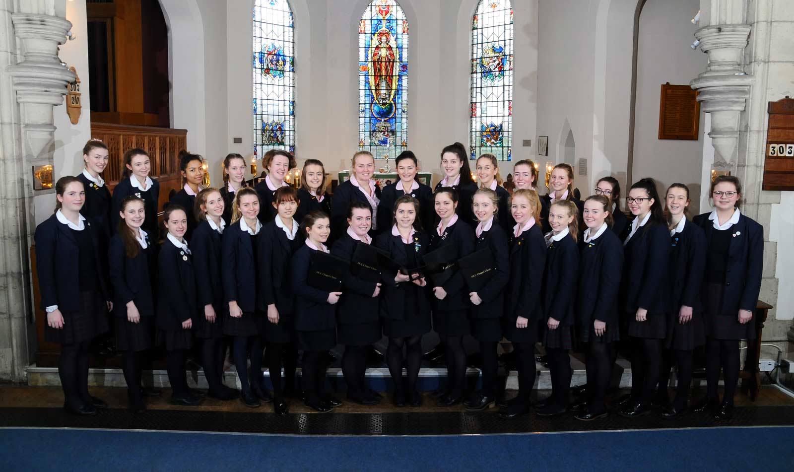 Harrogate Ladies’ College Chapel Choir in the school Chapel