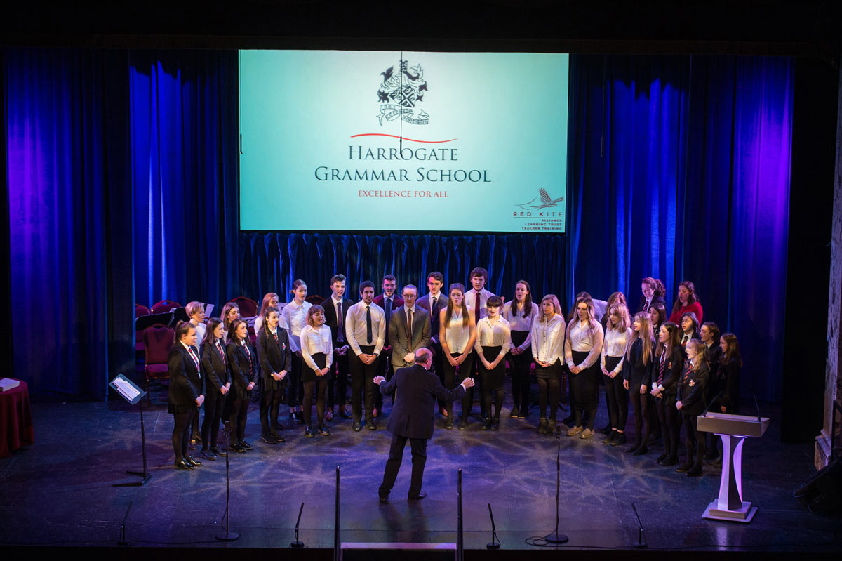 Senior choir performing Christmas carols