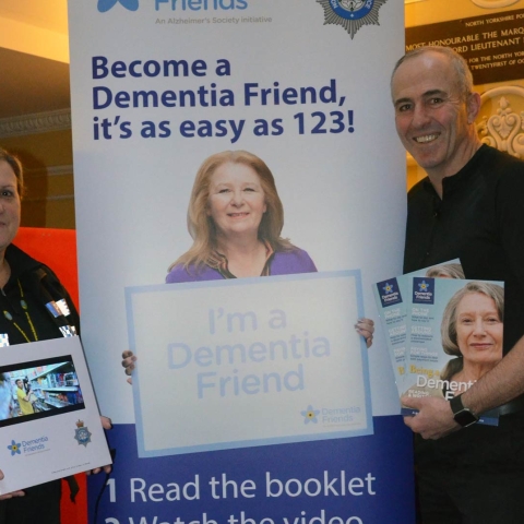 Dementia Friends Champion, Sergeant Yvonne Taylor and Deputy Chief Constable Tim Madgwick