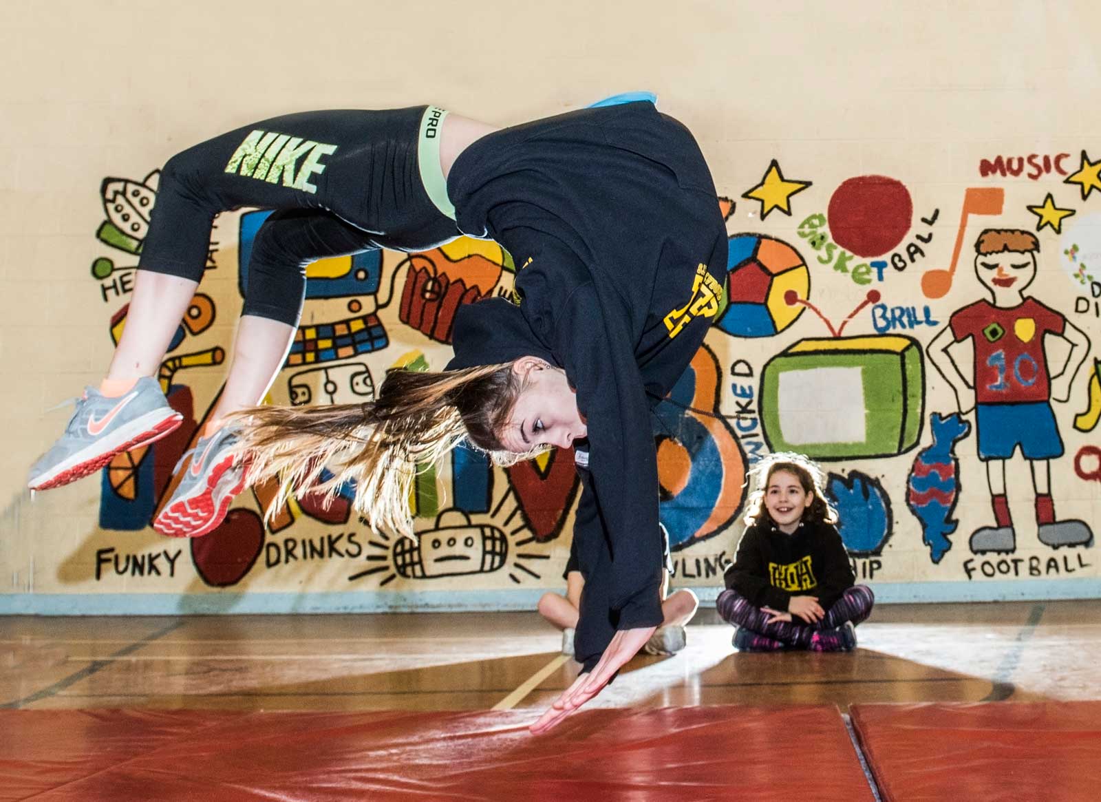 Members of the Harrogate Hornets cheerleading team