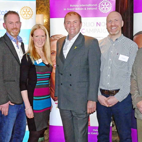 The presentation team at the launch of Rotary in Yorkshire’s new ‘e’Group. Left to right, Nicki Eyre (Nicki Eyre Transformational Coaching), Dave Calvert (Image Concepts), Charlotte Gail (Charlotte Gail Photography), Sir Gary Verity (Welcome to Yorkshire), Peter Wilson (Welcome to Yorkshire), Richard Booth (Rotary in Yorkshire)