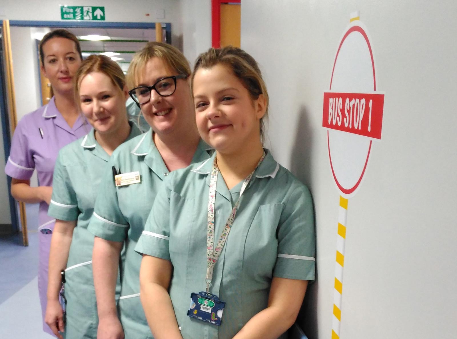Staff members in the Children’s Outpatients Department at Harrogate District Hospital.