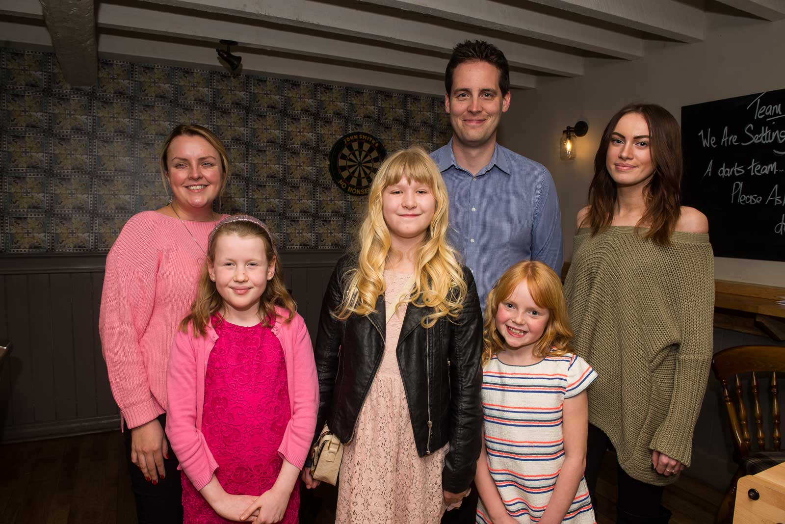 (back - Judges, Helen Mitchell, Patrick Dunlop and Debbie Huddart, Front: Attendant Ruby Cryer, with Bilton Gala Queen 2017, Lottie Hullah and Attendant Bessie Bandeira