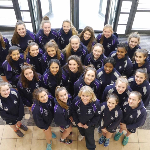 GSAL U14, U16 and U19 netball teams with head of netball Cath Johnson Back L-R: Elise Waldron-Hoines (Bramhope), Abby Hudson (Scarcroft), Claudia Stead (Kirkby Overblow), Molly Harris (Roundhay), Imogen Abrahams (Alwoodley), Lindsey Fowler (East Keswick), Isabelle Howse (Boston Spa), Third row L-R: Nicole Dilasser (Harrogate), Ailsa Gorman (Bramhope), Gabby Aston (Alwoodley), Jessie Ducker (West Park), Georgia Pexton (Alwoodley), Savannah Dada-Mascoll (Moortown), Izzi Adamson (Sicklinghall), Aisha Nazir (Roundhay), Second row L-R: Louise Marsden (Alwoodley), Duresha de Zoysa (Alwoodley), Imogen Bates (Farnley, Otley), Ellie Sowerby (Harrogate), Queeny Njoyo  (Gipton), Evie Ramsbottom (Menston), Molly Gray (Alwoodley), Front (L-R): Eloise Weaver (Bardsey), Sasha Bletcher (Harrogate), Katy Gannon (Alwoodley), Mrs Cath Johnson (GSAL head of netball), Georgina Pettit (Linton), Molly Dexter (Alwoodley)