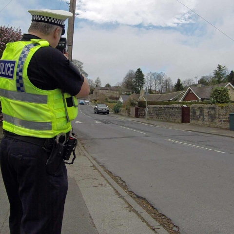 Police speed checking in Pannal