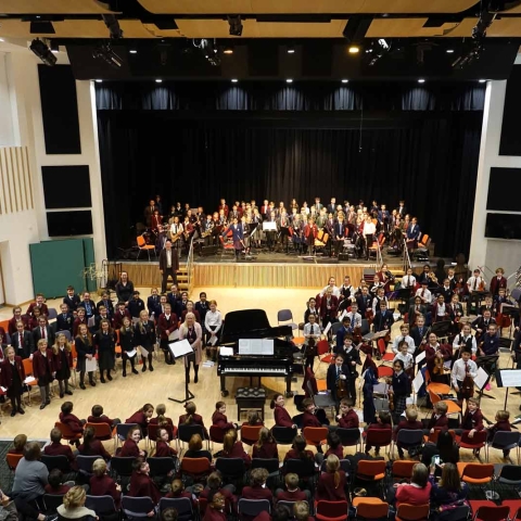 All In A Day’s Work! The 160 musicians and singers at this year’s HMC Junior School Music Day held at Harrogate’s Ashville Junior School