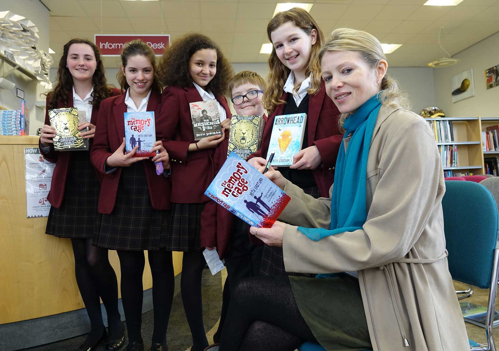 Book Signing! Children’s author Ruth Eastham signs copies of her books for eager Ashville College pupils