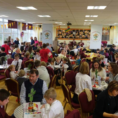 Full House! Diners at Ashville Junior School’s Year 6 Cocina Arriba Mexican Diner