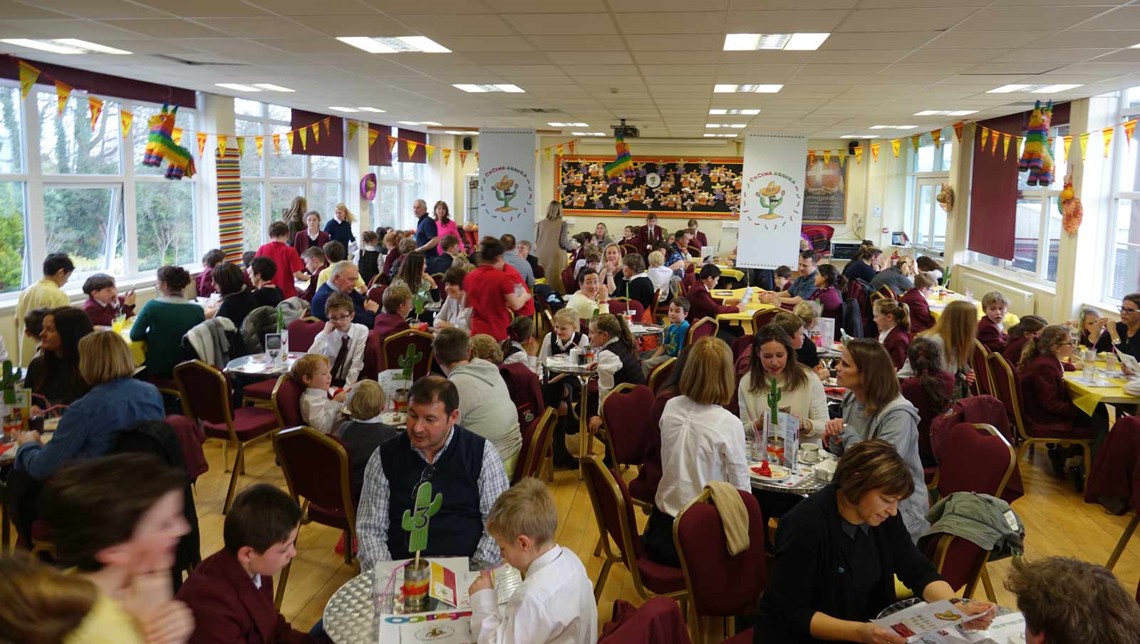 Full House! Diners at Ashville Junior School’s Year 6 Cocina Arriba Mexican Diner