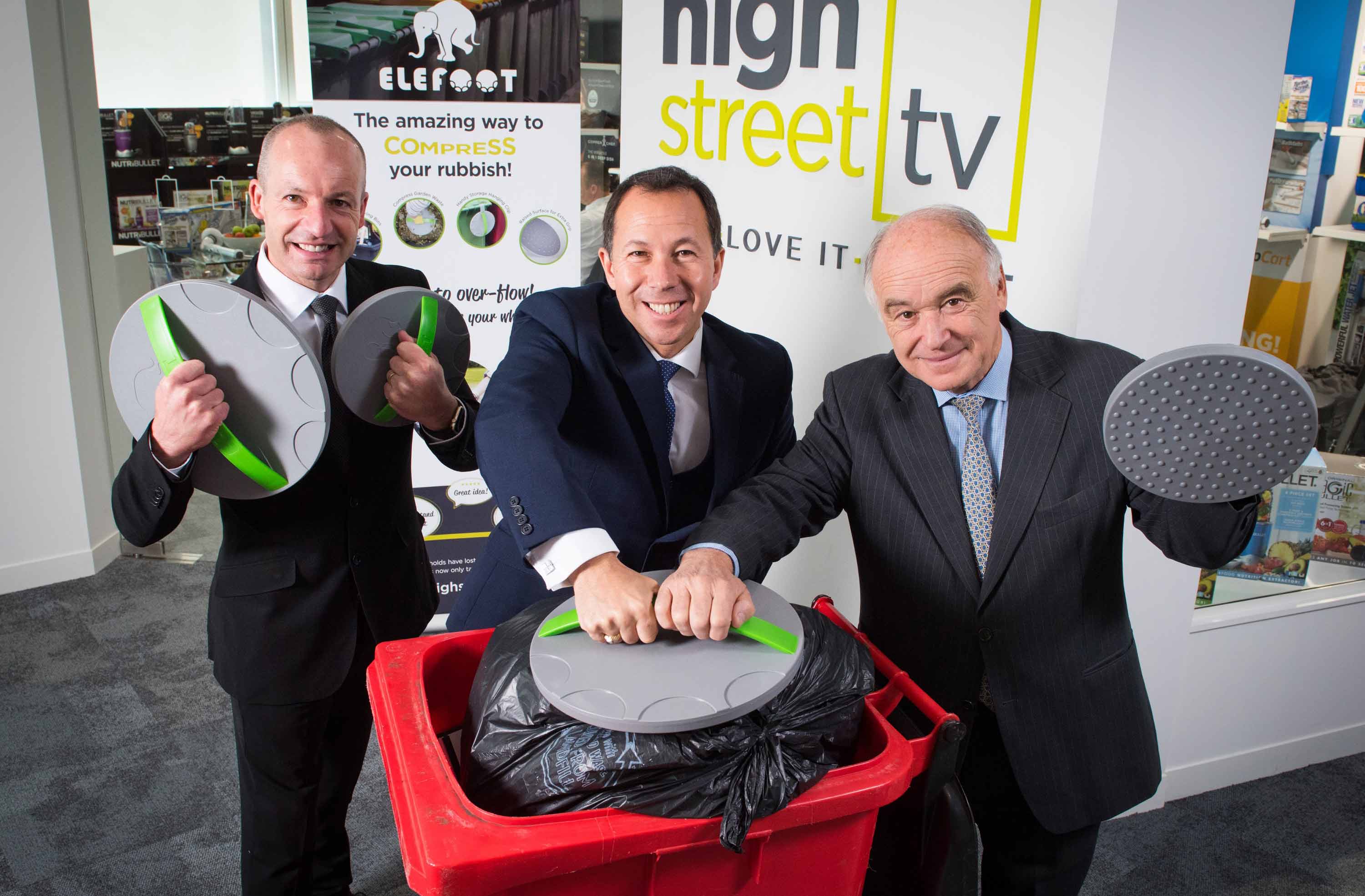 Jim Coleman and Andrew Malcher of High Street TV with Gordon Black and Elefoot