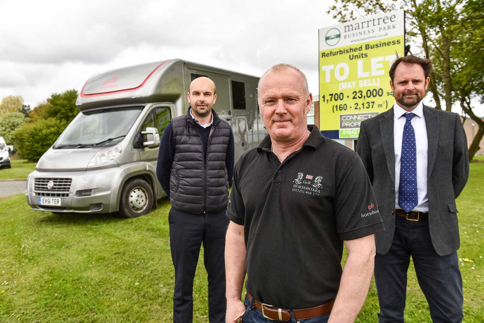 Jonathan Simpson, Gary Robinson, William Marshall at Marrtree Business Park, Darlington