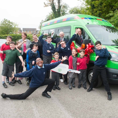 Funding from People's Postcode lottery helps provide Forest School with Lord's Taverners minibus
