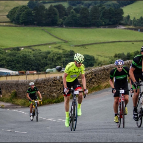 Participants in one of the Sue Ryder fundraising cycling challenges