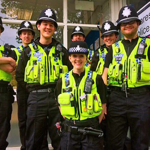 The late team of specials book on duty for the bed race