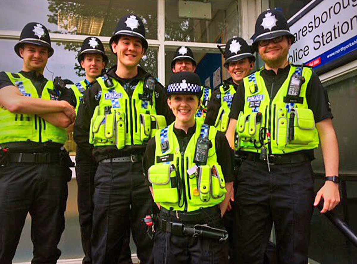The late team of specials book on duty for the bed race