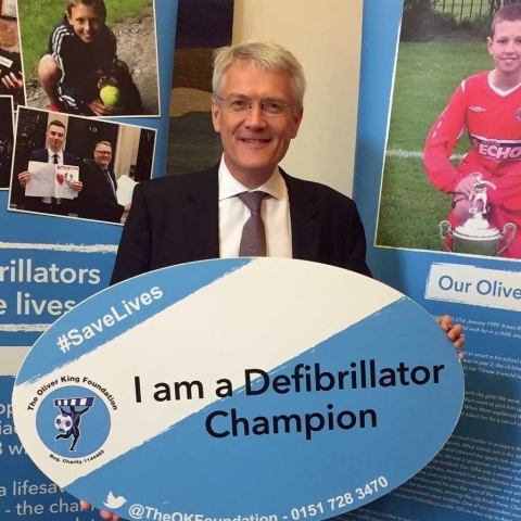 Andrew showing his support for the campaign