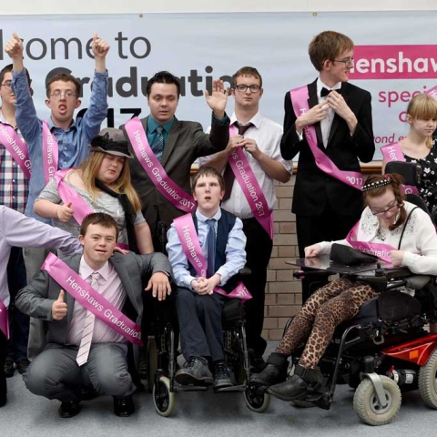 The 2017 Henshaws Specialist College graduates