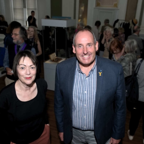 Jane Sellars, Curator of Cultural Services with Harrogate Borough Council’s Cabinet Member for Culture, Tourism and Sport, Councillor Stanley Lumley