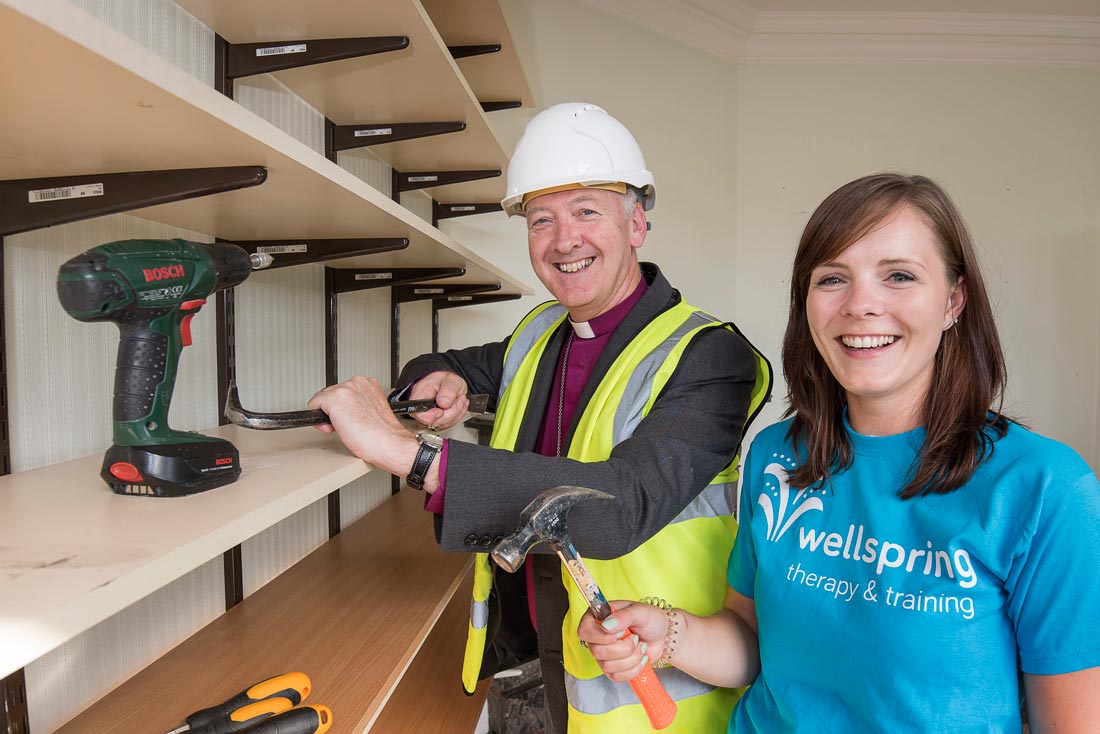 The Rt Rev Nick Baines, Bishop of Leeds, with Emily Fullarton, director of Wellspring