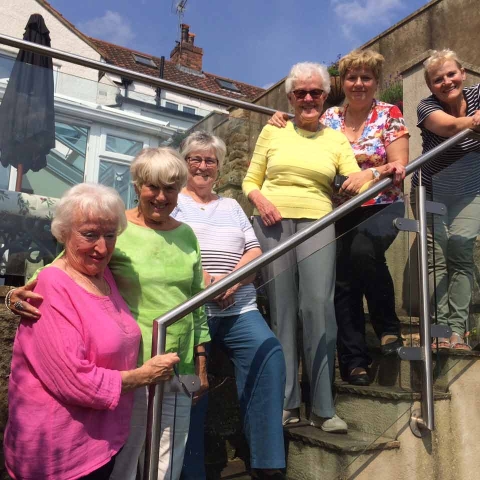 Natalia Kurhaluk with SI Harrogate & District members: Irene Kerr, Christabel England, Judith Webb, Janet Hutton and Val Hills