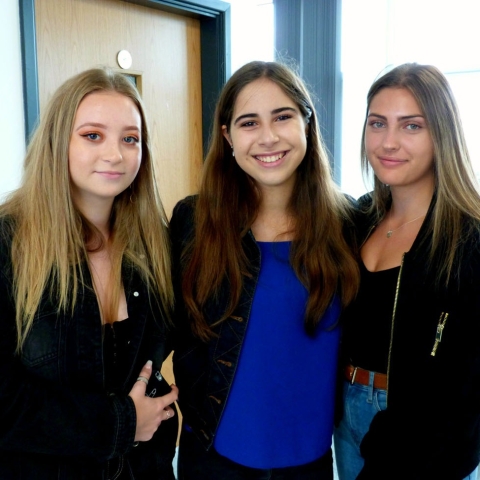 Hannah Woodhead, Olivia Caulfield and Ella Harris all achieved the grades they need to study their chosen A level subjects at Rossett School's Sixth Form