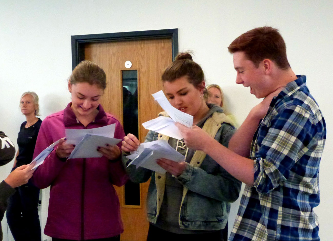 Surprise and delight as Rossett School students collect their GCSE results