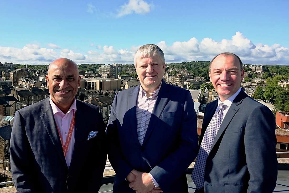 Brian Dobson, Harrogate Convention Centre head of sales and events; Simon Kent, director; Richard Cooper, leader of Harrogate Borough Council