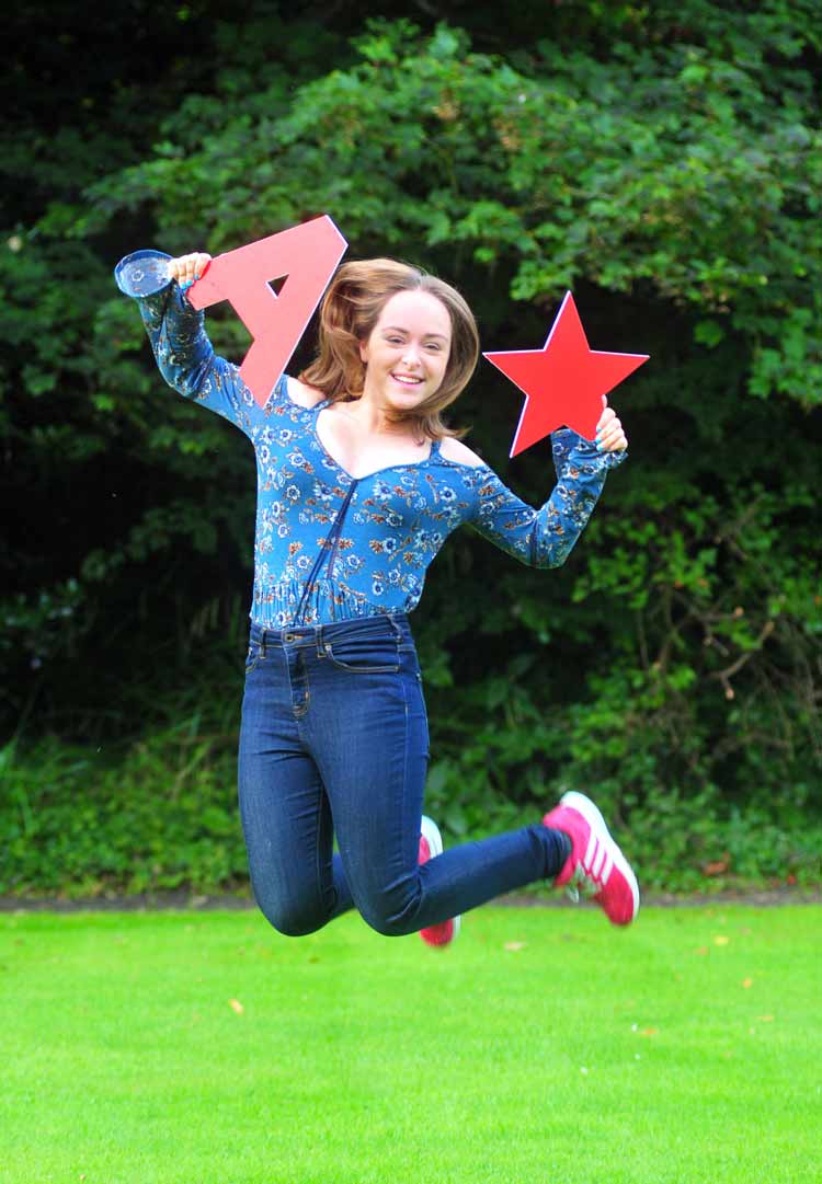 Harrogate Ladies College pupil, Sarah Planchak celebrates 8 A*-A GCSE grades