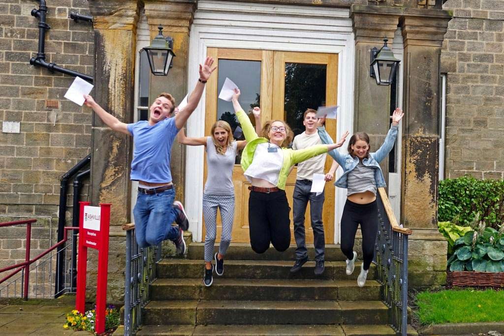 Jumping for joy! Giovanni Passerello, Lucy Reast, Caitlin Wood, Matt Guest and Becky Foreman