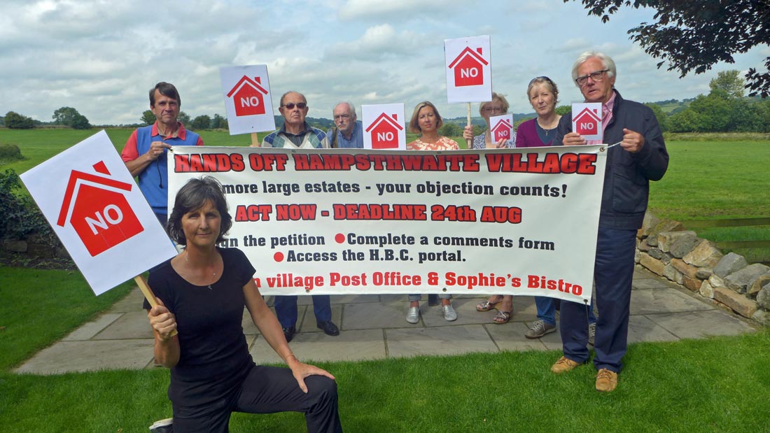 Villagers in Hampswaite have said they are appalled at Harrogate Borough Council's plans to build 350 in the village, nearly doubling the existing size of the village