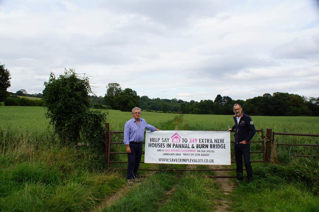 Howard West, Chairman of Pannal and Burn Bridge Parish Council and Denis Kaye, who leads the Protect Our Villages action group