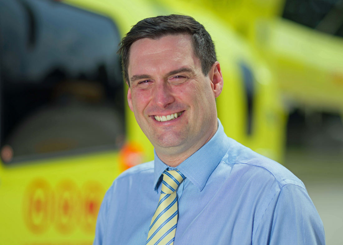 Garry Wilkinson, the new Director of Fundraising at Yorkshire Air Ambulance