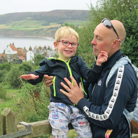 Noah Maguire with dad Richard
