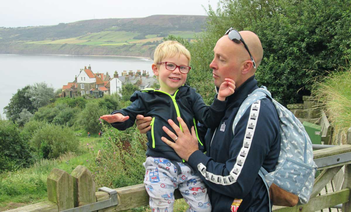 Noah Maguire with dad Richard