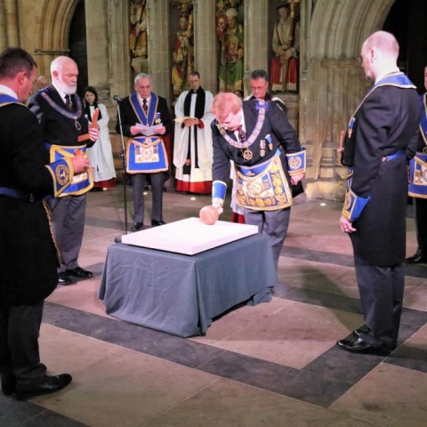 Ripon Cathedral host Masonic ceremony last held in province of Yorkshire West Riding more than a century ago